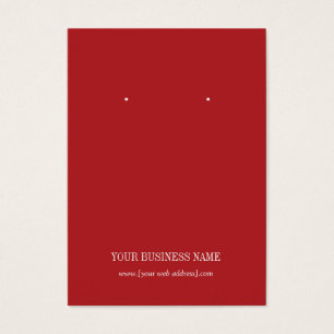 Carte d'oreille personnalisée simple Red Plain