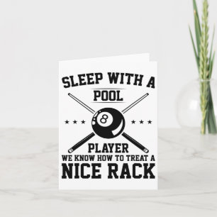 Carte Dormez Avec Un Joueur De Billard Nous Savons Comme
