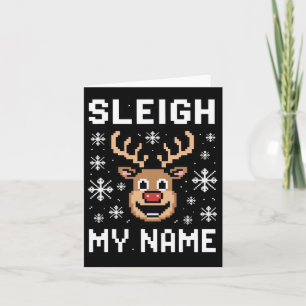 Carte Dormir Mon Nom Vilain Pixel de Noël