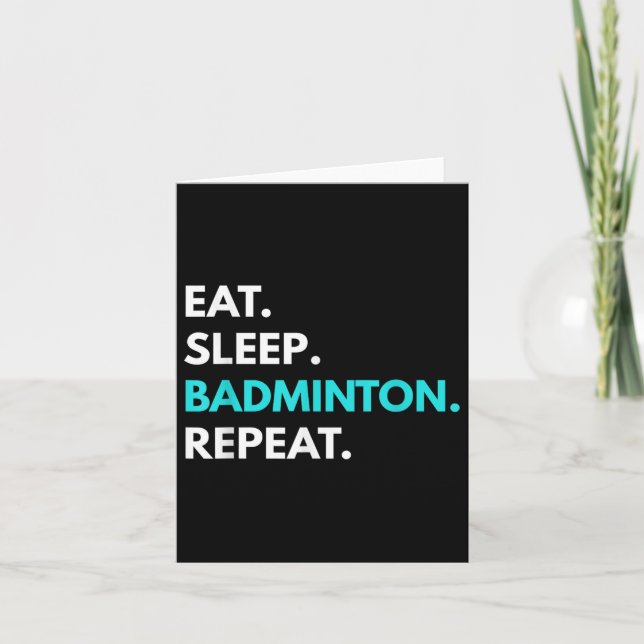 Carte Dormir - Répétition de badminton - Tee - shirts de (Devant)