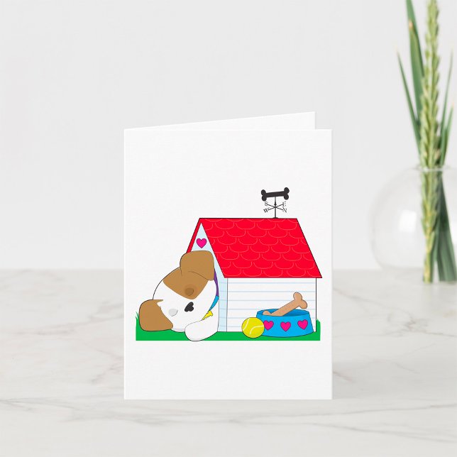 Carte Dormir Un Chien Dans Une Maison De Chien (Créateur téléchargé)