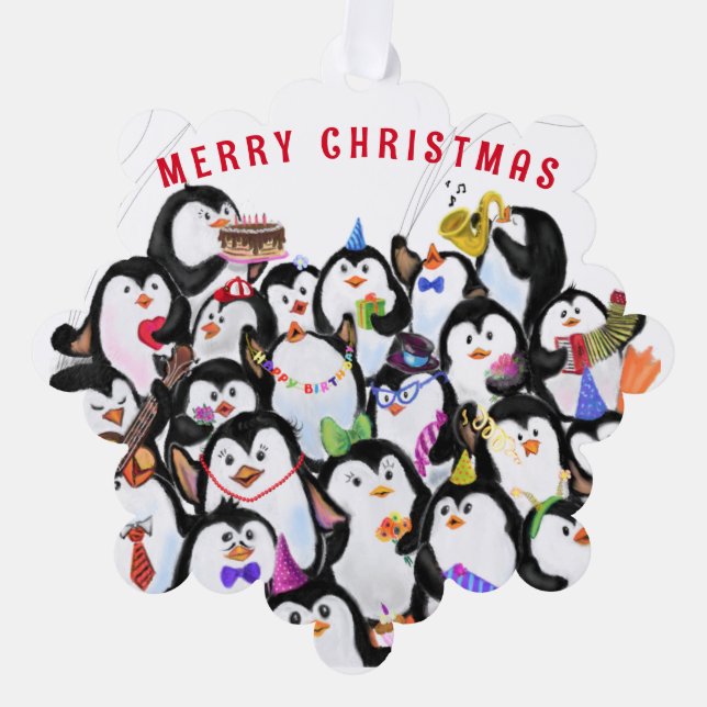 Carte d'ornement de Noël amusant Bonne fête des pi (Recto)