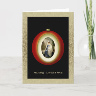 Carte d'ornement de Noël de Madonna