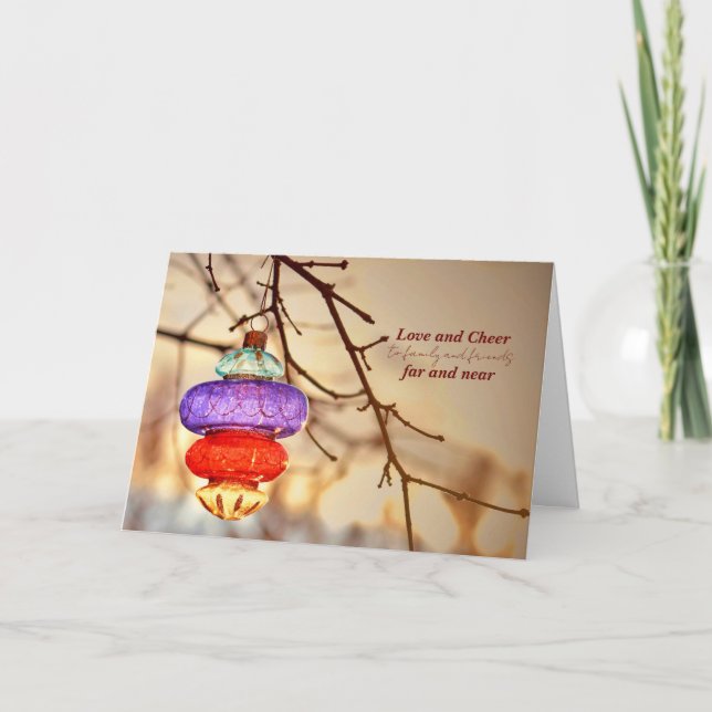 Carte d'ornement de Noël Vintage (Devant)