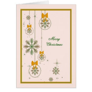 Carte d'ornement du flocon de neige de Noël