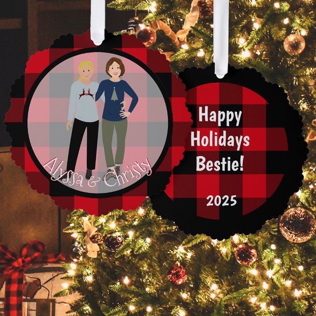 Carte d'ornement papier Besties (Créateur téléchargé)