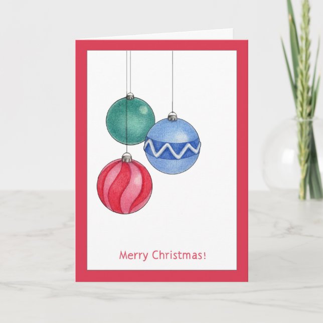 Carte d'ornements de Noël (Devant)