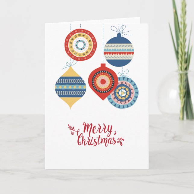 Carte d'ornements de Noël Motif scandinave (Devant)