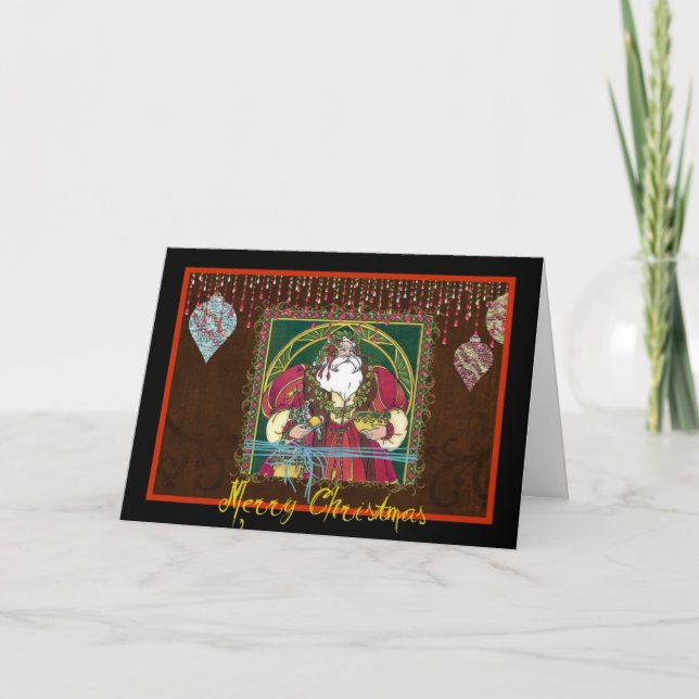 Carte d'ornements St Nicholas de Noël (Devant)