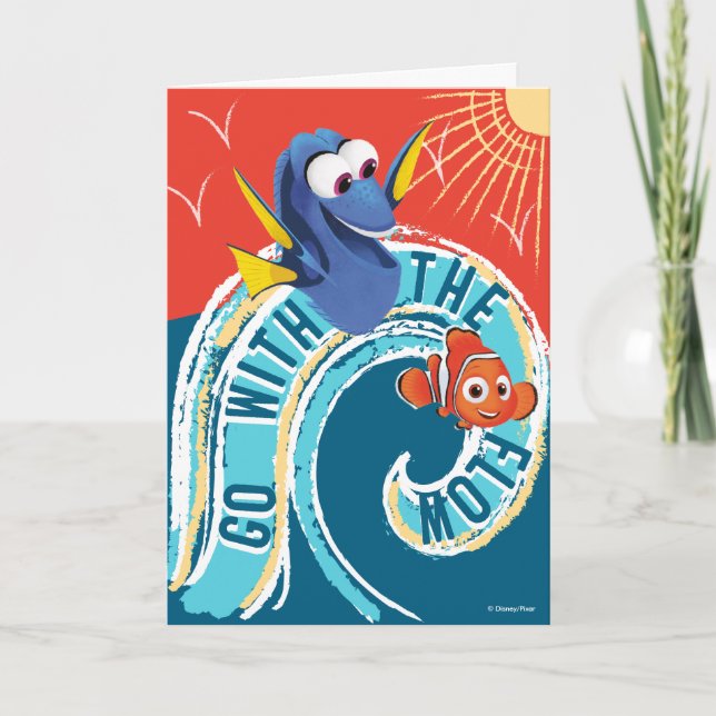 Carte Dory et Nemo| Aller avec le flux (Devant)