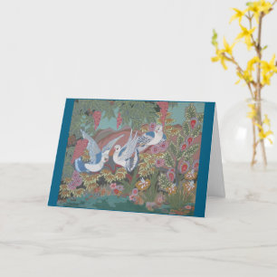 Carte Doses stylisées dans le jardin fleuri