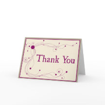 Dots and Swirls - Thank You card