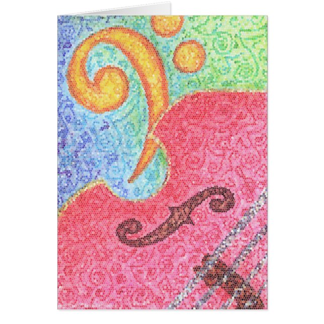 Carte - double basse et clef colorées (Devant)