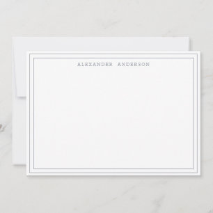 Carte double-bordure gris moderne