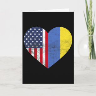 Carte Double Citoyenneté Usa Ukraine Cœur Américain Ukra