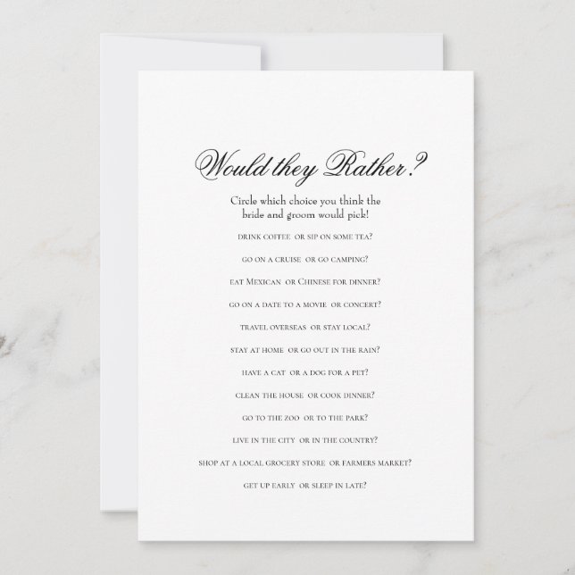 Carte Double Face - 2 Jeux de Baby Shower (Devant)