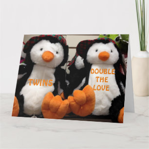 CARTE DOUBLE L'AMOUR LORSQU'ON A DES JUMEAUX