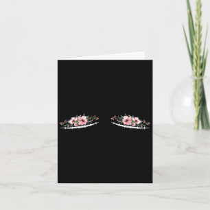 Carte Double Mastectomie cicatrices Avec Fleurs Cancer D