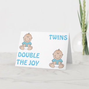 CARTE DOUBLER LA JOIE AVEC LES DEUX-FÉLICITATIONS