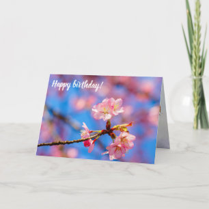 Carte Douce Beauté des Sakura sur Fond de Ciel Bleu