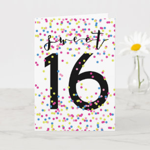 Carte Douceur Confetti colorée 16 