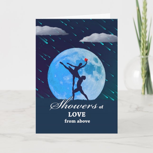 Carte Douches d'amour, Danseurs de ballet Anniversaire P (Devant)