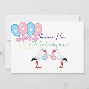 Carte Douches d'amour pour jumeaux