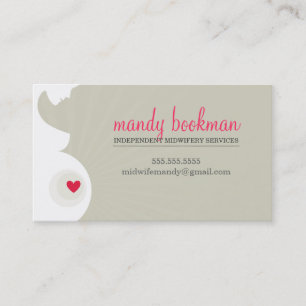 CARTE DOULA MOYENNE FEMME enceinte coeur du ventre