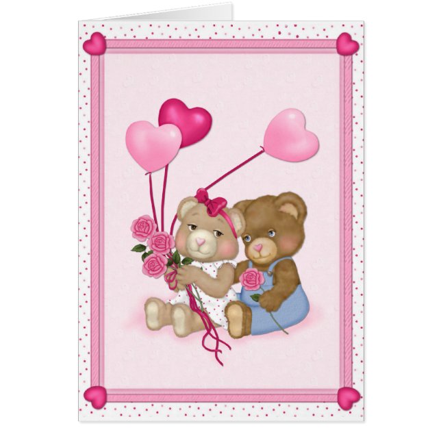 Carte d'ours d'amour (Devant)