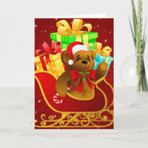 Carte d'ours de nounours de Noël