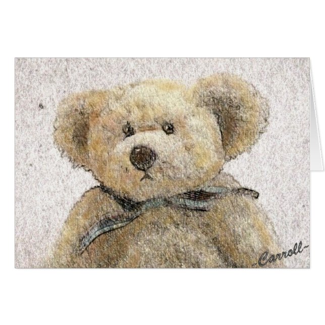 Carte d'ours en peluche Carroll (Devant horizontal)