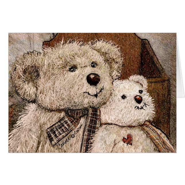 Carte d'ours en peluche Carroll (Devant horizontal)