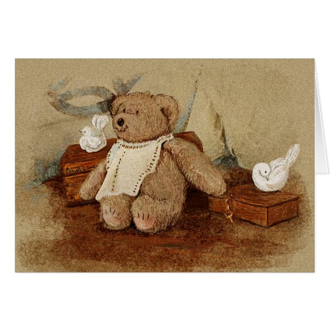 Carte d'ours en peluche Carroll (Devant horizontal)