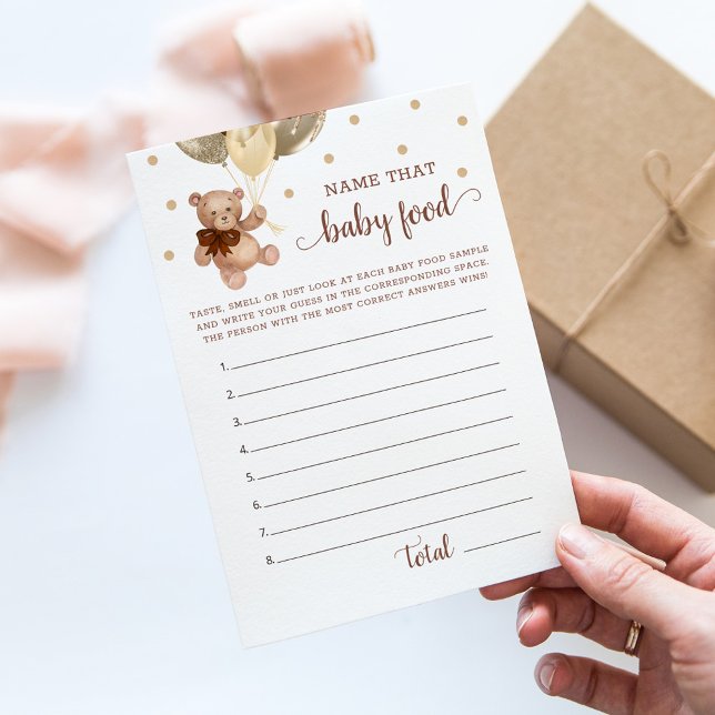 Carte d'ours en peluche pour Baby Shower pour devi (Créateur téléchargé)