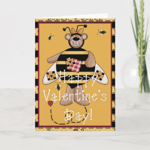 Carte d'ours Heureuse Sainte-Valentin Bumble d1
