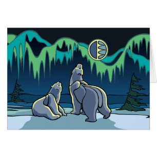 Carte d'ours polaire Cartes blanches de l'ours Car