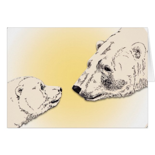 Carte d'ours polaire personnalisée Churchill Canad (Devant horizontal)