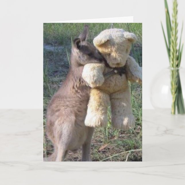 Carte d'ours Wallaby Hugging (Devant)