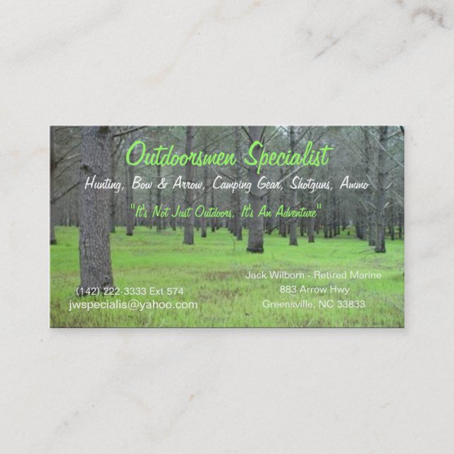 Carte d'Outdoorsmen (Devant)