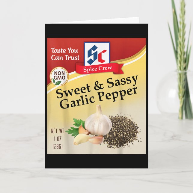 Carte Doux &amp; Sy Ail Poivre Condiment Groupe d'épices (Devant)