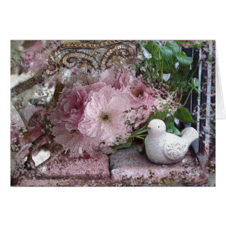 Carte Dove avec fleurs