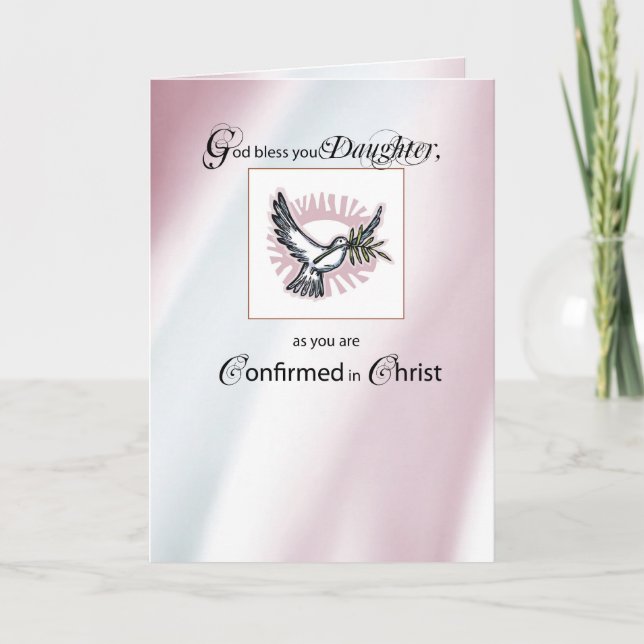 Carte Dove de confirmation de fille (Devant)