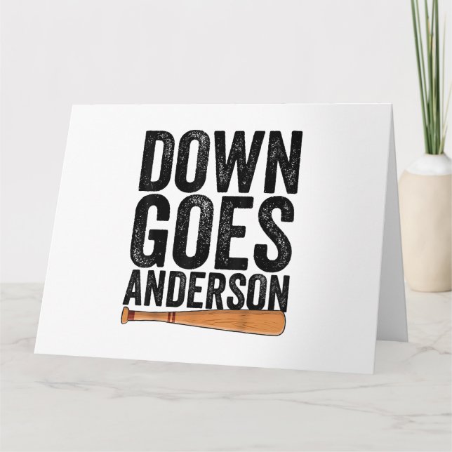 Carte DOWN GOLF ANDERSON FUNNY BASEBALL cadeau ANDERSON (Devant)