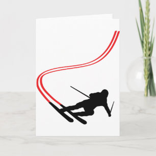 Carte downhill ski skiing red track
