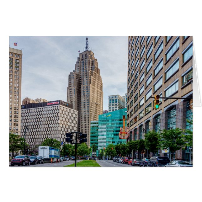 Carte Downtown Detroit (Devant Horizontal)