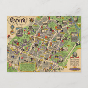 Carte d'Oxford, Angleterre (Chemins de fer britann