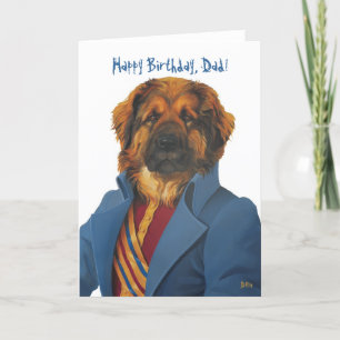 Carte DR066 leonberger, joyeux anniversaire, papa !