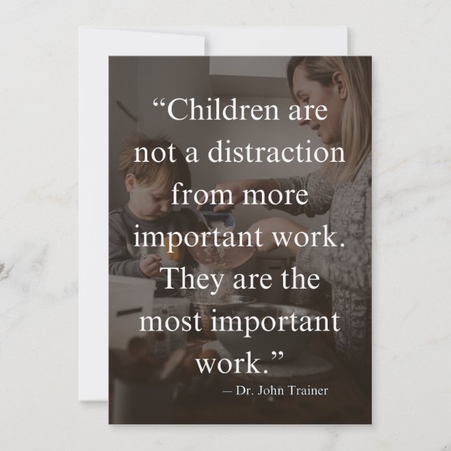 Carte Dr John Trainer Citation inspirationnelle, materni (Devant)