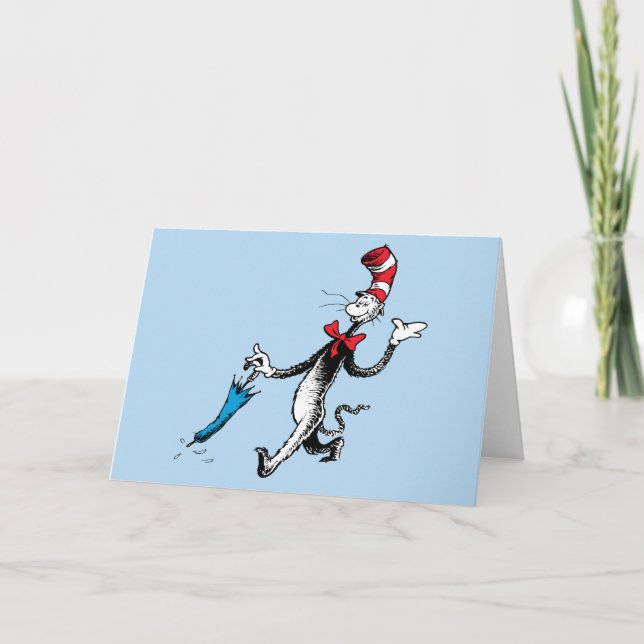 Carte Dr Seuss | Chat dans la marche des parapluies Casq (Devant)
