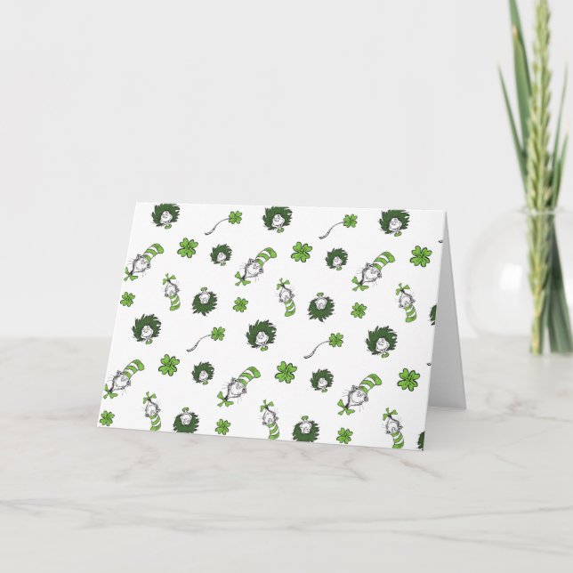 Carte Dr Seuss | Chat dans le Motif Casquette Clover (Devant)